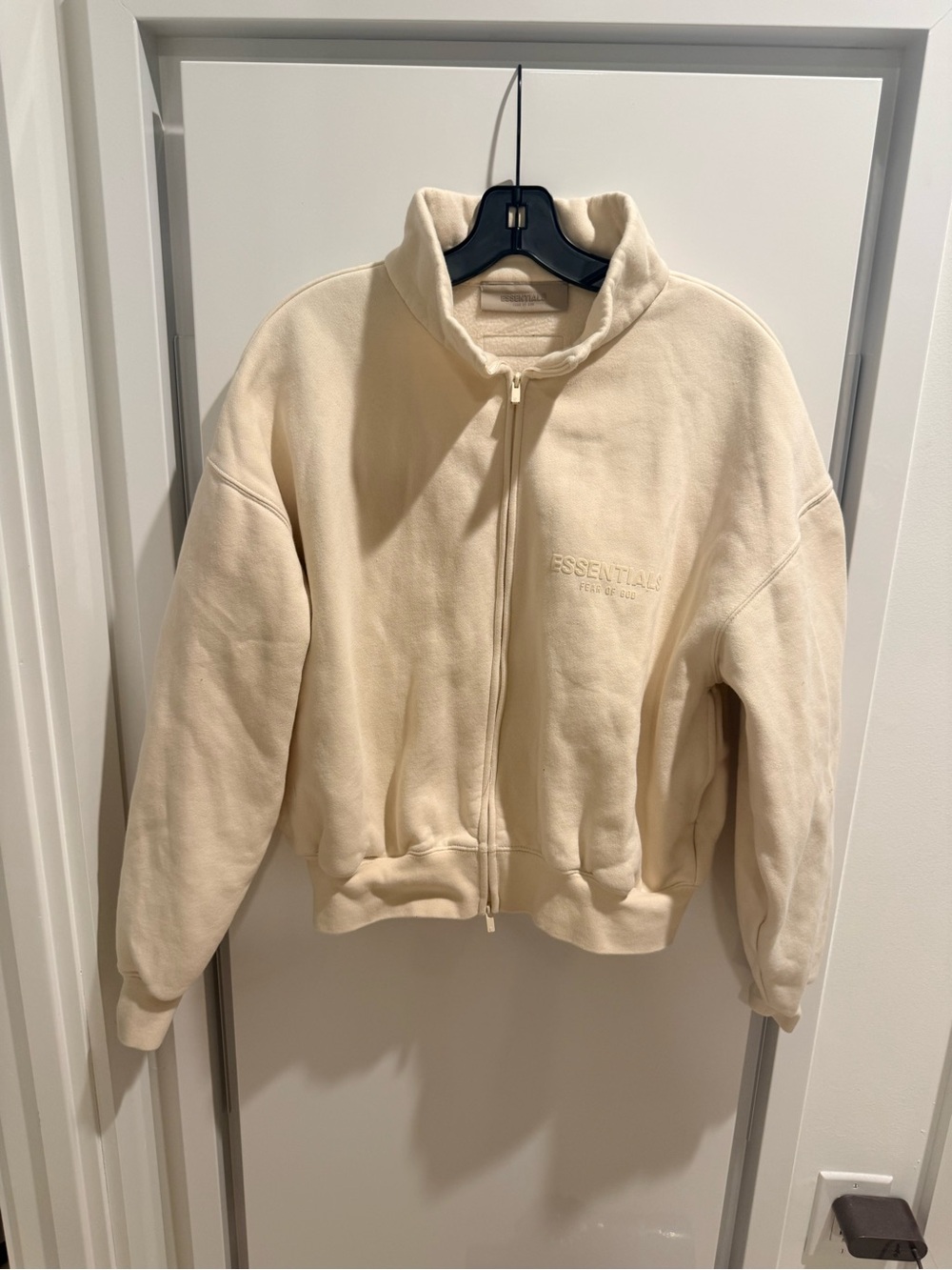 Fear of God Essentials Cream Full-Zip Hoodie